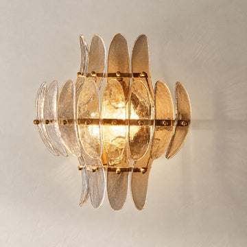 Modern Bronze Clear Glass 2-Light Wall Sconce, 16 Inch