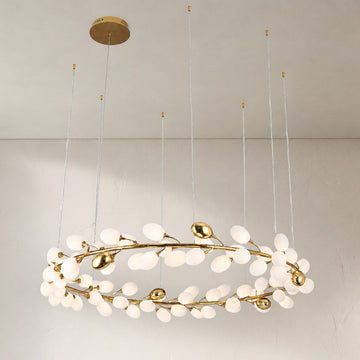 Modern Champagne Gold Brass Chandelier