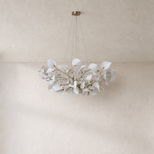 Modern Copper Ceramic 8-Light Round Chandelier, 39.4 Inch