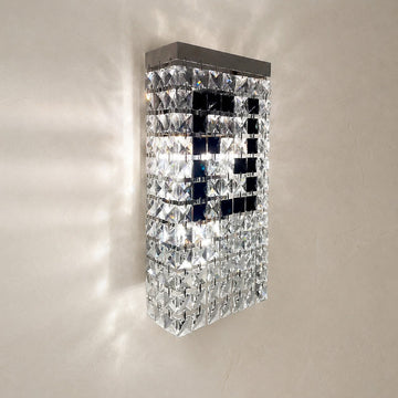 Modern Crystal Wall Sconce, 13.4 inch