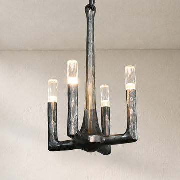Modern Forged Brass Pendant Light, 12 inch