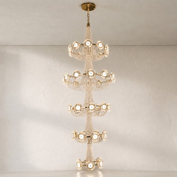 Modern Gold and Crystal Chandelier W58008-5