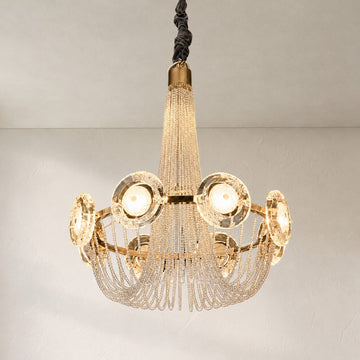 Modern Gold and Crystal Chandelier W58008-8