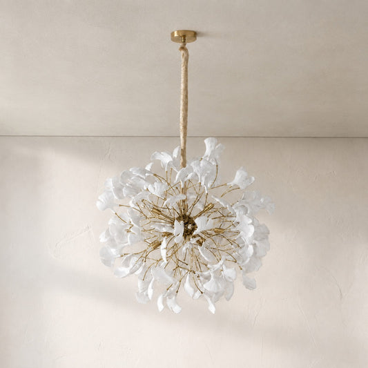 Modern Gold Ceramic Pendant Light, 31.5 Inch