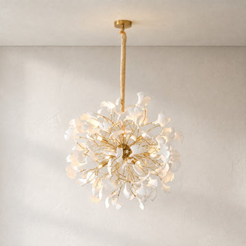 Modern Gold Ceramic Pendant Light, 31.5 Inch