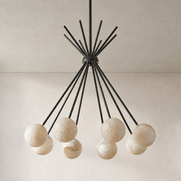 Modern Ivory Alabaster Pendant Light