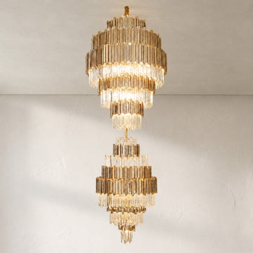 Modern Rose Gold Crystal Chandelier