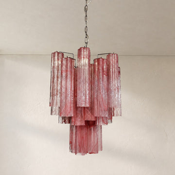 Murano Chandelier – 30 tubes – Alabaster Pink
