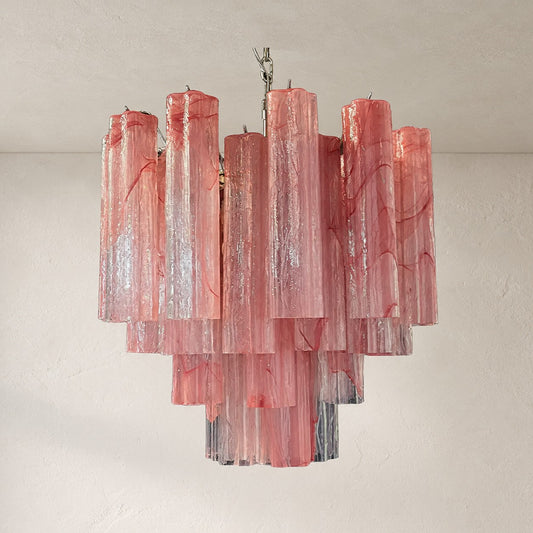 Murano Chandelier – 36 tubes – Alabaster Pink
