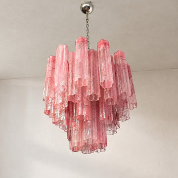 Murano Chandelier – 36 tubes – Alabaster Pink