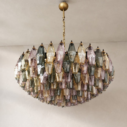 Murano Chandelier – Poliedri – 185 glass – Multi