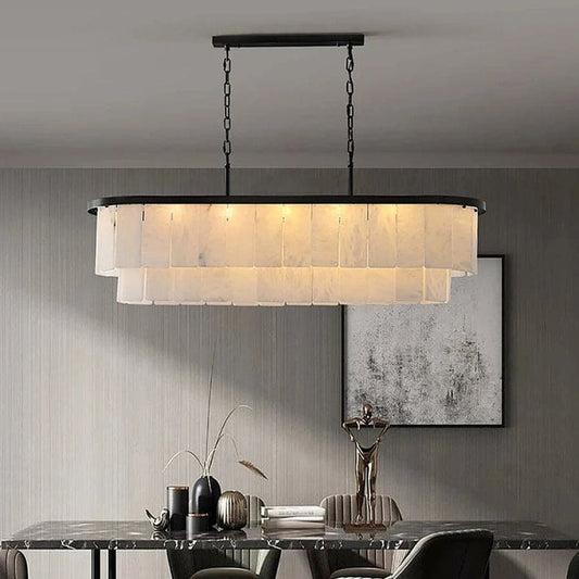 Natural Alabaster Chandelier