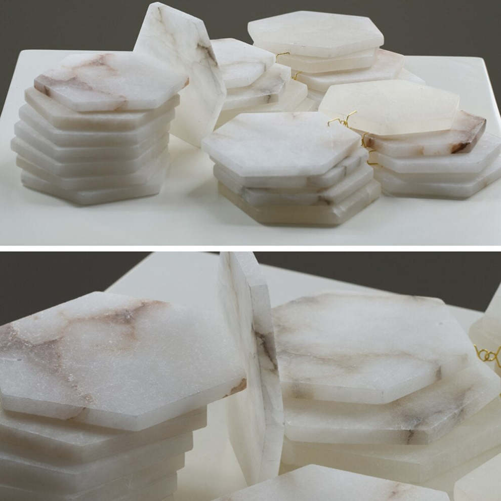 Natural Alabaster Cube Modern Chandelier | Lamer Lighting (4)