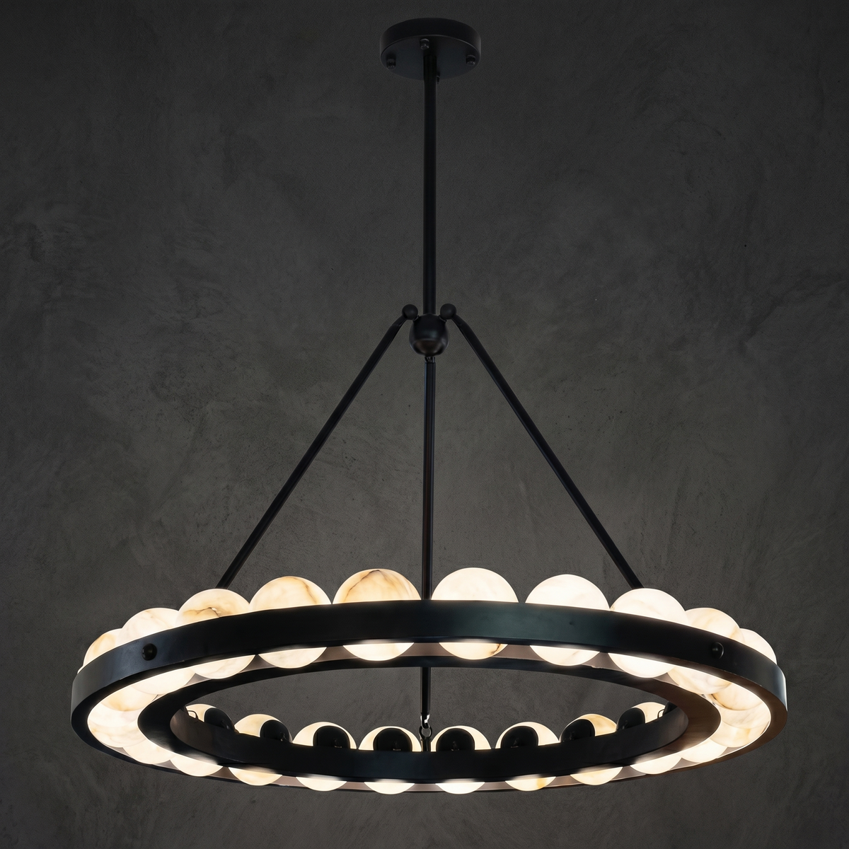 Alabaster Round Chandelier