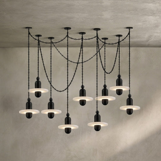 Orbital Drift Chain Chandelier