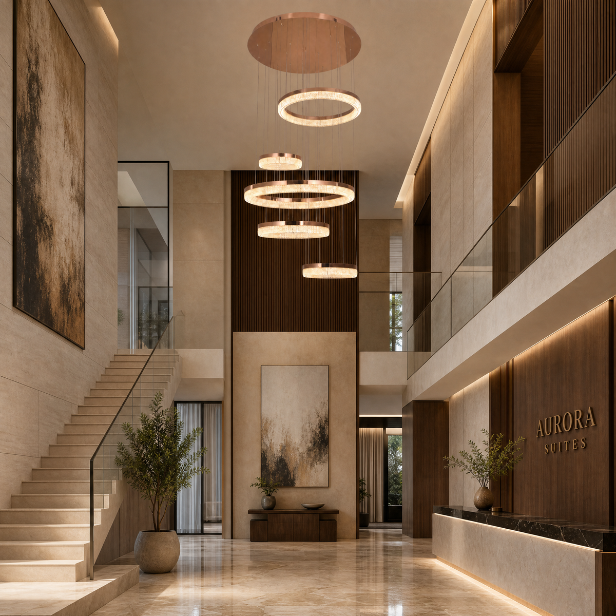 Penombra Ring Cascade Chandelier