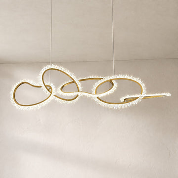 Quartz Weave Interlocking Ring Chandelier