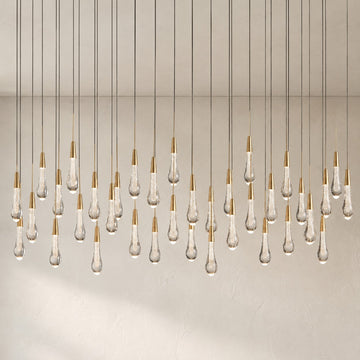 Raindrop Cascade Linear Chandelier