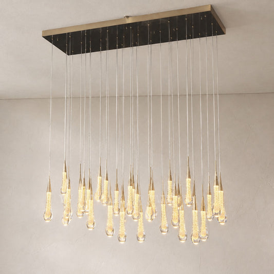 Raindrop Cascade Linear Chandelier