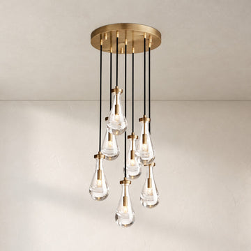 Raindrop Round Chandelier Modern Luxury Glass Chandelier For Living Room