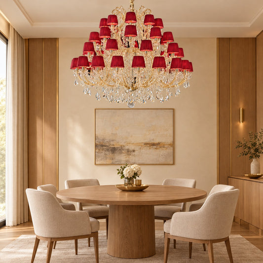 Red maria theresa chandelier