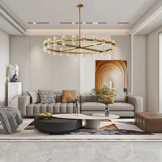 Reger Round Chandelier 36" 48" 60" for Dining Room-chandelier for bedroom,chandelier for dining room,chandelier for stairways,chandelier for foyer,chandelier for bathrooms,chandelier for living room-Lamerlighting-Lamerlighting
