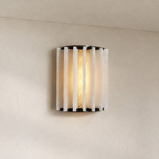 Ribbed Alabaster Panel Sconce