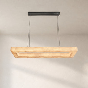Rivaga Rectangular Calcite Chandelier 54"72"