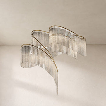 Rivella Cascade Fringe Crystal Chandelier