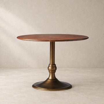 Round Bistro Table with Cast Iron Base
