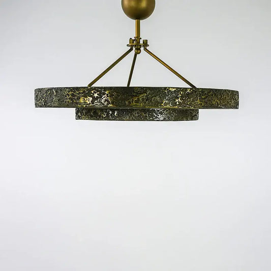 Round Vintage Alabaster Chandelier