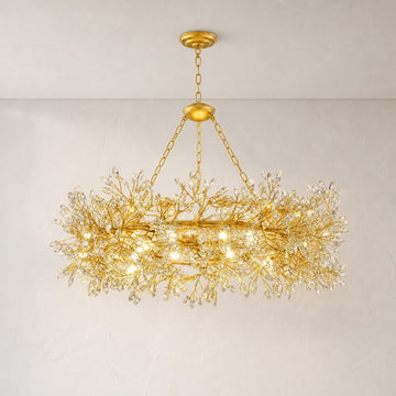 Rowan Gold Twig Round Chandelier