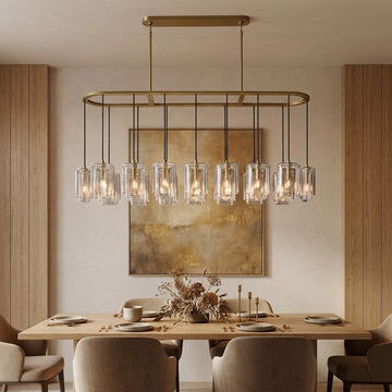 Lcaver Clear Glass Linear Chandelier