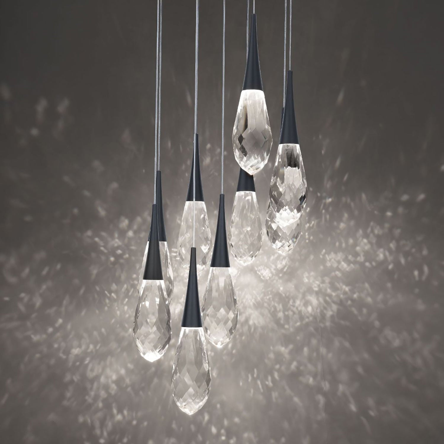 Hibiscus LED Multi Light Pendant Light in Detail.