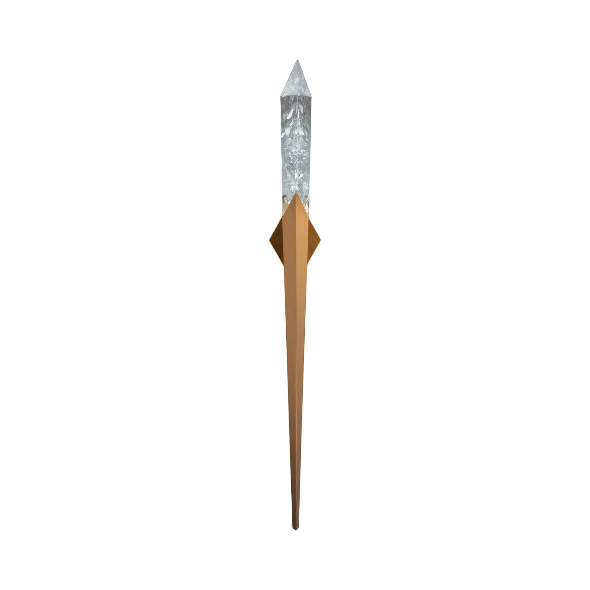 Solitude LED Wall Light in Aged Brass (70-Inch).