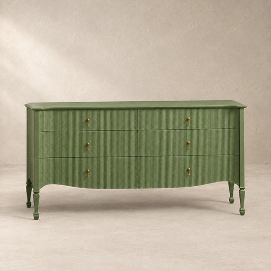 Sculpted Reeded Bedroom Storage Chest