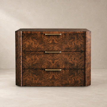 Sculptural Burl Wood Bedside Table