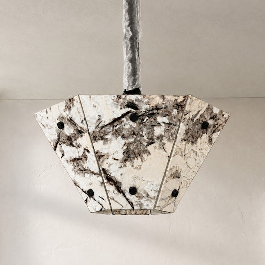 Snowcrest White Faceted Chandelier