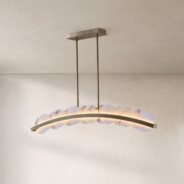 Snowflake Alabaster Linear Chandelier