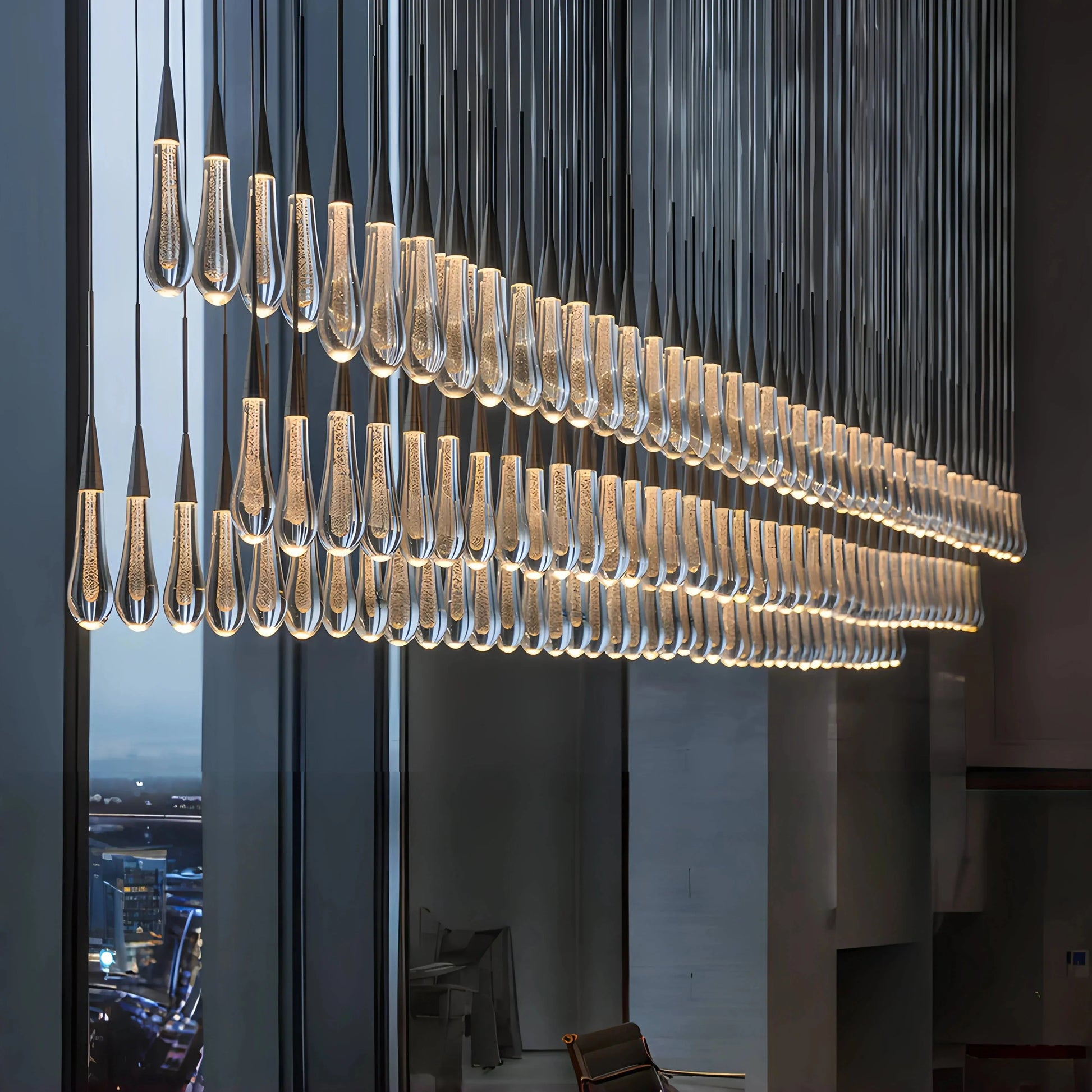 Soltaire Linear Chandelier 37" 50" 60" 70" 87" 120" | Lamer Lighting (18)