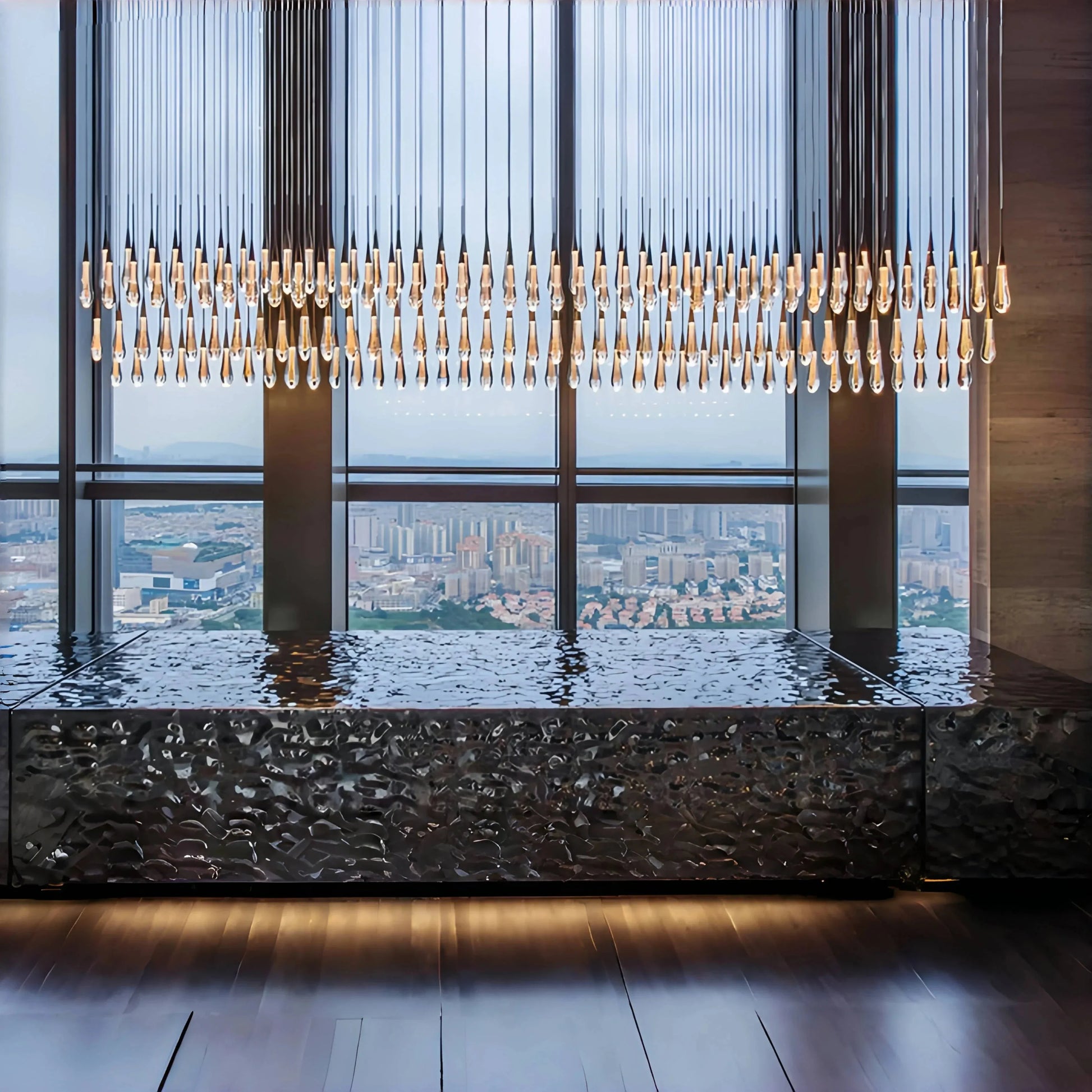Soltaire Linear Chandelier 37" 50" 60" 70" 87" 120" | Lamer Lighting (37)