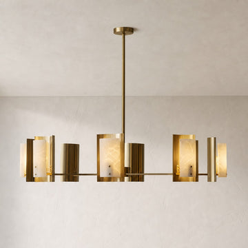 Spanish Alabaster Linear Chandelier