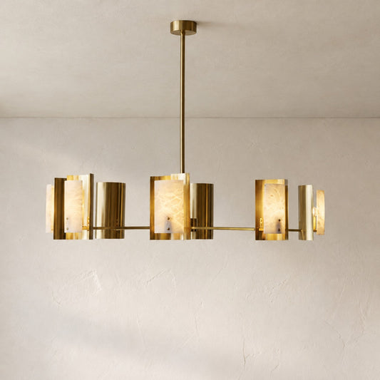 Spanish Alabaster Linear Chandelier