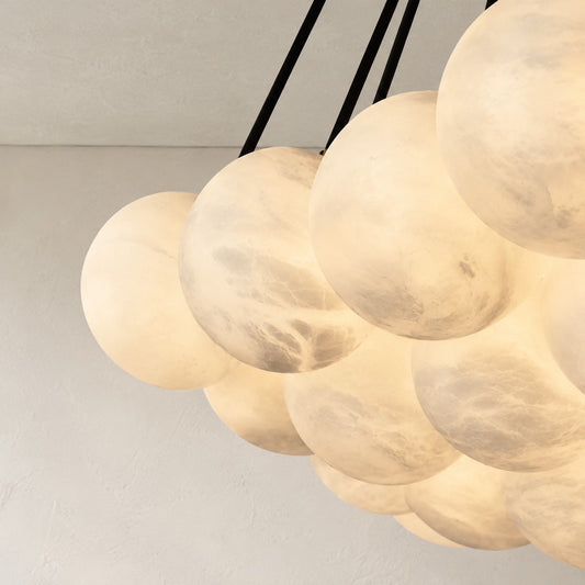 Stella Alabaster Chandelier, 61 Alabaster spheres