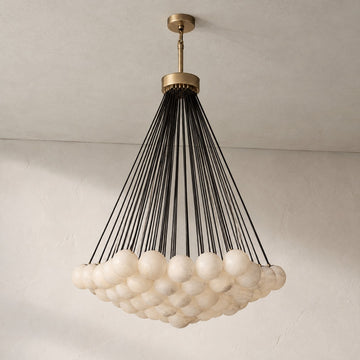 Stella Alabaster Chandelier, 61 Alabaster spheres