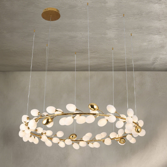 Modern Champagne Gold Brass Chandelier