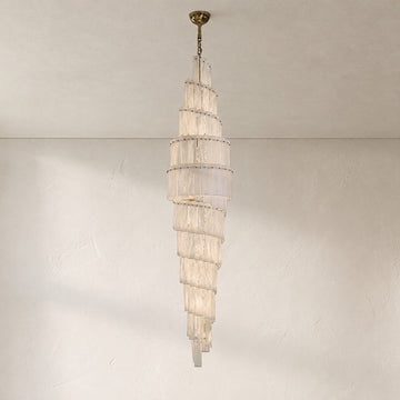 Tiered Alabaster Staircase Chandelier