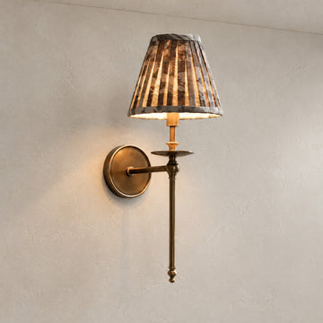 Traditional Bronze Fabric Single Wall Sconce