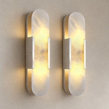 Trinidad Alabaster Wall Sconces 14" 20"