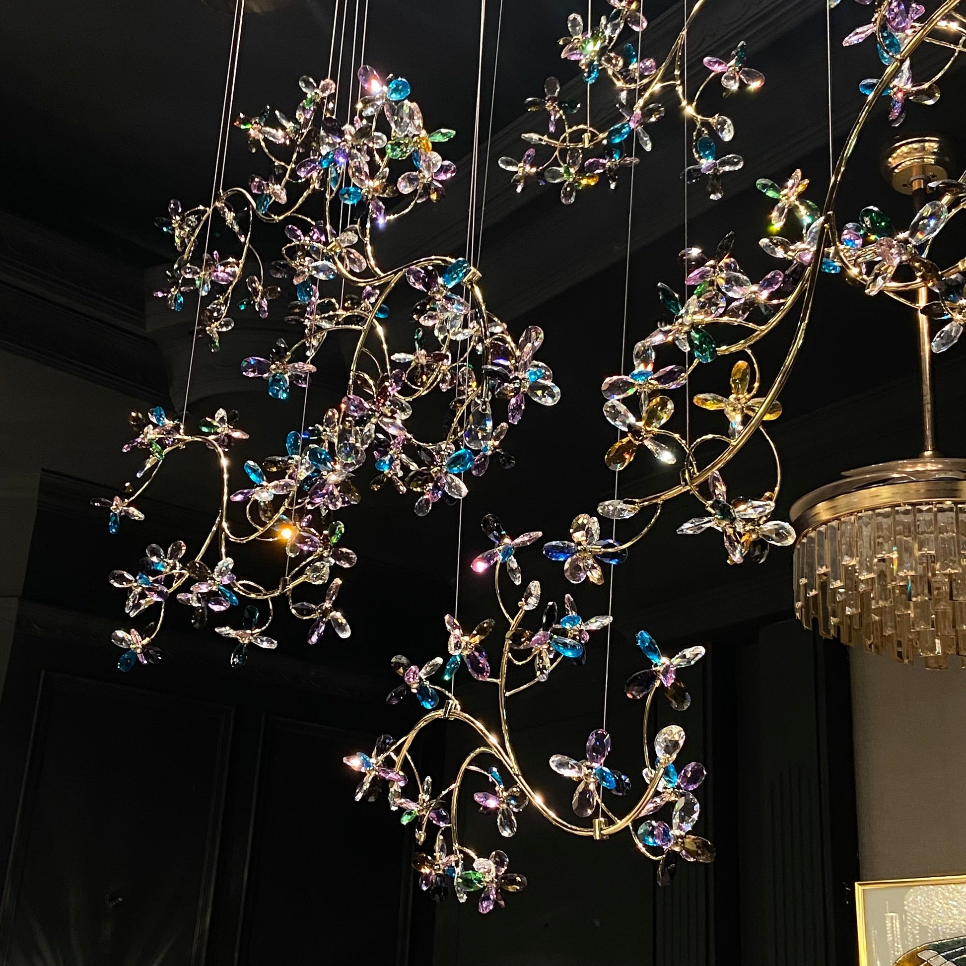 Lamer Lighting Opulent Bloom Crystal Branch Chandelier - Background Shot
